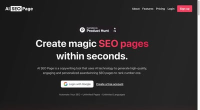 AI SEO Page preview